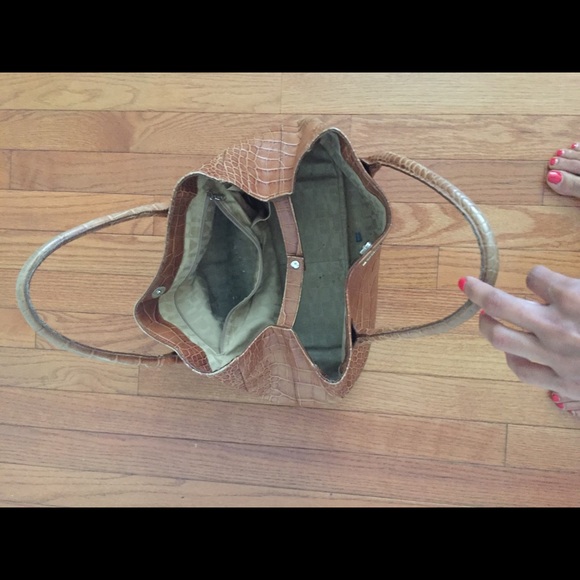 Furla leather croc print bag - Picture 7 of 8